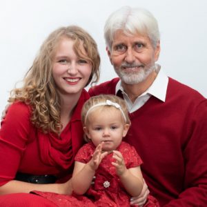 Kristi Kollar, her daughter and father